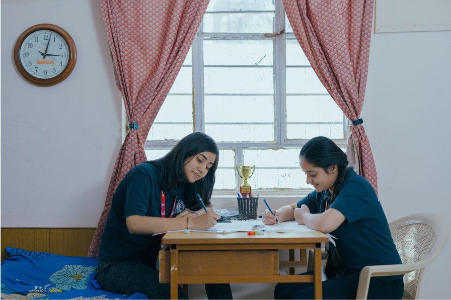 Arya College of Engineering girls hostel room